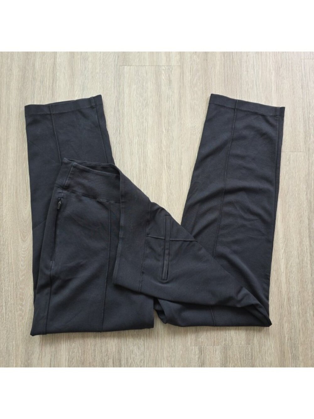 Athleta Eastbound‎ Straight Pant Womens 14 Black Travel Stretch Work
